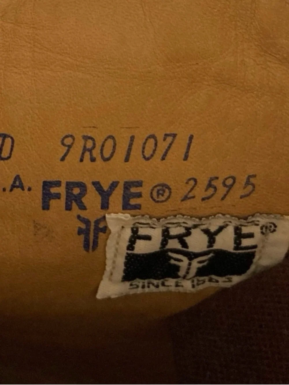 Vintage FRYE Brown Leather Heeled Campus Boots Men’s Size 11